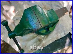 Hollands Bench vise swivel base # 52H 51 Lbs 3 1/2 X 8 Jaws blacksmith