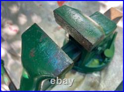 Hollands Bench vise swivel base # 52H 51 Lbs 3 1/2 X 8 Jaws blacksmith