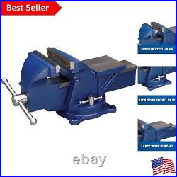 Industrial Quality 6 Bench Vise with Rotating Swivel Base Heavy-Duty Projects