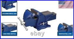 Industrial Quality 6 Bench Vise with Rotating Swivel Base Heavy-Duty Projects