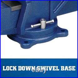 Industrial Quality 6 Bench Vise with Rotating Swivel Base Heavy-Duty Projects