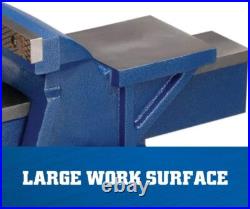 Industrial Quality 6 Bench Vise with Rotating Swivel Base Heavy-Duty Projects