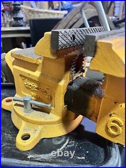 Jorgensen Heavy Duty Bench Vise, 6-Inch Jaw Width, 3x3 Anvil, Swivel Base, SS hdl