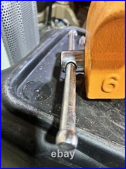 Jorgensen Heavy Duty Bench Vise, 6-Inch Jaw Width, 3x3 Anvil, Swivel Base, SS hdl