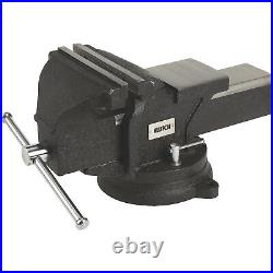 Klutch Bench Vise with Swivel Base 1in. Jaw Width, 8in. Jaw Capacity
