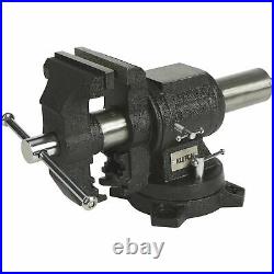 Klutch Multi-Purpose Bench Vise withSwivel Base- 1in Jaw Width 5in Jaw Capacity