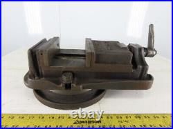 L-W Chuck 4 Throat 6-1/2 Vintage Machinist Vise Swivel Base Hard Jaws