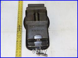 L-W Chuck 4 Throat 6-1/2 Vintage Machinist Vise Swivel Base Hard Jaws