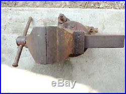 Large Parker Vise # 974- 1/2 Weighs 76 Lbs swivel base 4.5 jaws