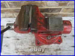 Large Wilton Snap-on Tools Model 1745 Bullet Bench Vise 4.5 Jaws With Swivel Base