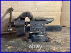 Littlestown Hardware & Foundry #112 Antique Swivel Base Bench Vise USA Early Era