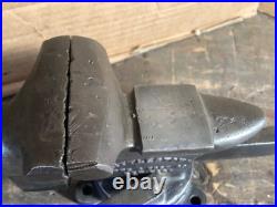 Littlestown Hardware & Foundry #112 Antique Swivel Base Bench Vise USA Early Era