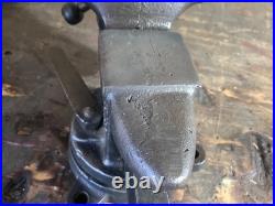 Littlestown Hardware & Foundry #112 Antique Swivel Base Bench Vise USA Early Era