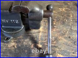 Littlestown Hardware & Foundry #112 Antique Swivel Base Bench Vise USA Early Era