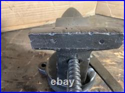 Littlestown Hardware & Foundry #112 Antique Swivel Base Bench Vise USA Early Era