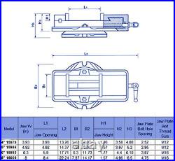 Milling Machine Lockdown Vise 360 Degree Swiveling Base Hardened Metal CNC