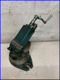 Milling Machine Tilting Angle Vise 4 inch Jaws With Swivel Base