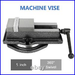 Milling Machine Vise 5 Inch Heavy Duty Clamp Swivel Locking Base