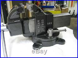 Morgan Chicago 145 Machinists Bench Vise Swivel Base Metalworking