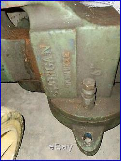 Morgan Milwaukee Large Industrial 6'' Bench Vice with Swivel Base