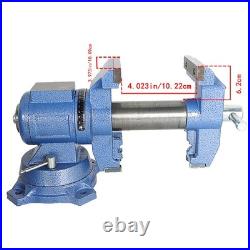 Multi-Purpose Rotation Heavy Duty 4 Inch Bench Vise With 360-Degree Swivel Base