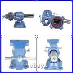 Multi-Purpose Rotation Heavy Duty 4 Inch Bench Vise With 360-Degree Swivel Base