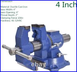 Multipurpose Heavy Duty Multi-Jaw Vise with Swivel Base and Head for Clamping