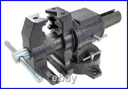 NEW! BESSY 5 in. Multi-Purpose Rotating Pipe and Bench Vise with Swivel Base