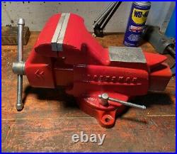 NICE Vintage Craftsman Bench Vise 5 Jaws Pipe Jaws Swivel Base Anvil 506.51810