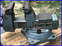 Nice Vintage Wilton Mechanics Bench Vise / 4 Inch Jaws / Swivel Base / USA