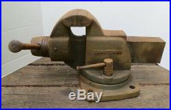 Old Vintage Craftsman 5196 Swivel Base Bench Vise 4 Jaws, Rare Collectible Vise