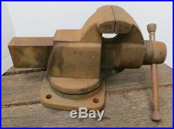 Old Vintage Craftsman 5196 Swivel Base Bench Vise 4 Jaws, Rare Collectible Vise