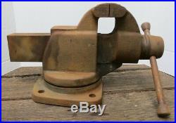 Old Vintage Craftsman 5196 Swivel Base Bench Vise 4 Jaws, Rare Collectible Vise