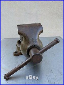 Original Vintage Wilton No. 4 Bullet Swivel Base Vise 36 Pounds 4 Inch Jaws