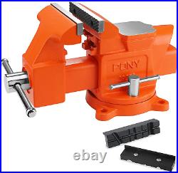 PONY Bench Vise, 5 Heavy-Duty Utility Combination Pipe Home Vise, Swivel Base B