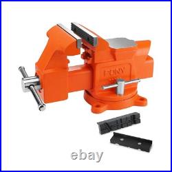 PONY Heavy Duty Bench Vise, 5-inch Jaw Width 4-inch Opening, Swivel. Fast Ship
