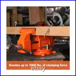 PONY Heavy Duty Bench Vise, 5-inch Jaw Width 4-inch Opening, Swivel. Fast Ship