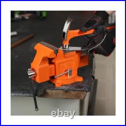 PONY Heavy Duty Bench Vise, 5-inch Jaw Width 4-inch Opening, Swivel. Fast Ship
