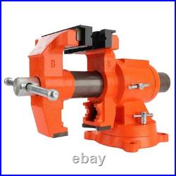 PONY Heavy Duty Bench Vises 360° Swivel Base With Anvil Utility Combination Vise