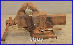 Parker 937-1/2 swivel base bench vise machinist tool 3 1/2 jaw collectible