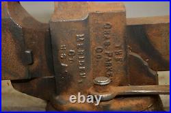 Parker 937-1/2 swivel base bench vise machinist tool 3 1/2 jaw collectible