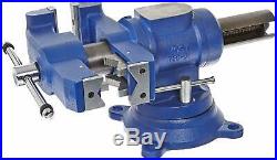 Pipe/Bench Vise Swivel Base/Head Multi-Jaw Rotating Combination Heavy Duty