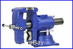 Pipe/Bench Vise Swivel Base/Head Multi-Jaw Rotating Combination Heavy Duty