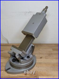 Precision 2-Axis Machine Vise with Swivel Base 4 Jaw Width 4 Opening Capacity