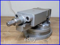 Precision 2-Axis Machine Vise with Swivel Base 4 Jaw Width 4 Opening Capacity