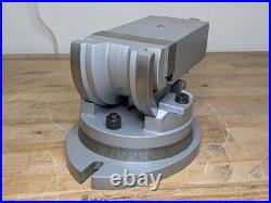 Precision 2-Axis Machine Vise with Swivel Base 4 Jaw Width 4 Opening Capacity
