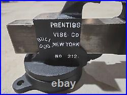 Prentiss Bull Dog No. 277- 212 3 Swivel Jaw Swivel Base Vise