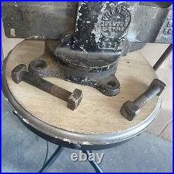Prentiss Bulldog New York 512 524 Vise With Swivel Base And Bolts 4 Jaws