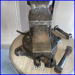 Prentiss Bulldog New York 512 524 Vise With Swivel Base And Bolts 4 Jaws