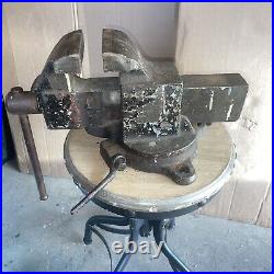 Prentiss Bulldog New York 512 524 Vise With Swivel Base And Bolts 4 Jaws